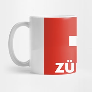 Zürich City in Swiss Flag Mug